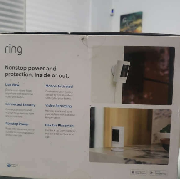 Ring stick up cam plug in security camara - Picture 2 of 4